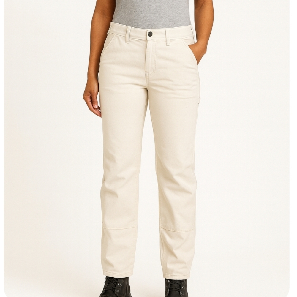 Carhartt Canvas Work Pants 33x30 Natural Unisex Women’s Size 12, Straight Leg